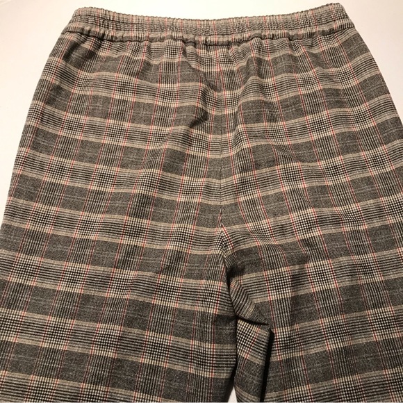 Aritzia Sunday Best Flyte Check Plaid Pants in Gray/Red Academia Size Medium - Picture 5 of 8